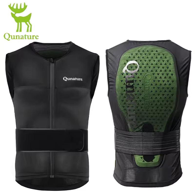 Qunature Adult Ski Vest Anti-Collision Waist Protector Sports Pad Back Protection Vest Anti-Fall Vest Jackets