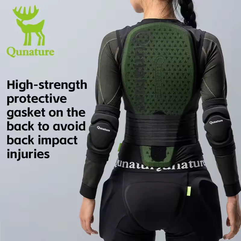 Qunature Adult Ski Vest Anti-Collision Waist Protector Sports Pad Back Protection Vest Anti-Fall Vest Jackets