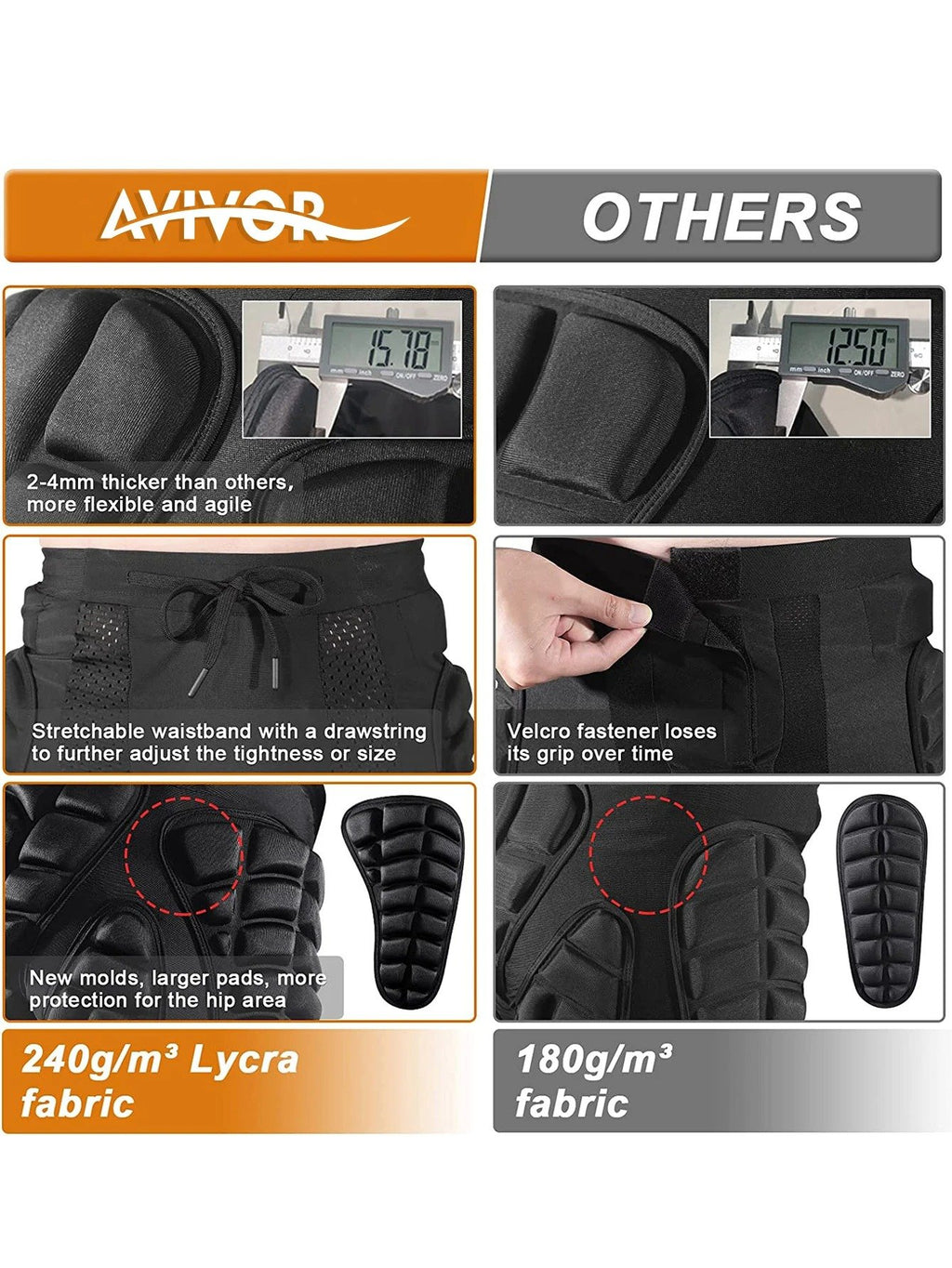 Ski and Snowboard Impact Shorts